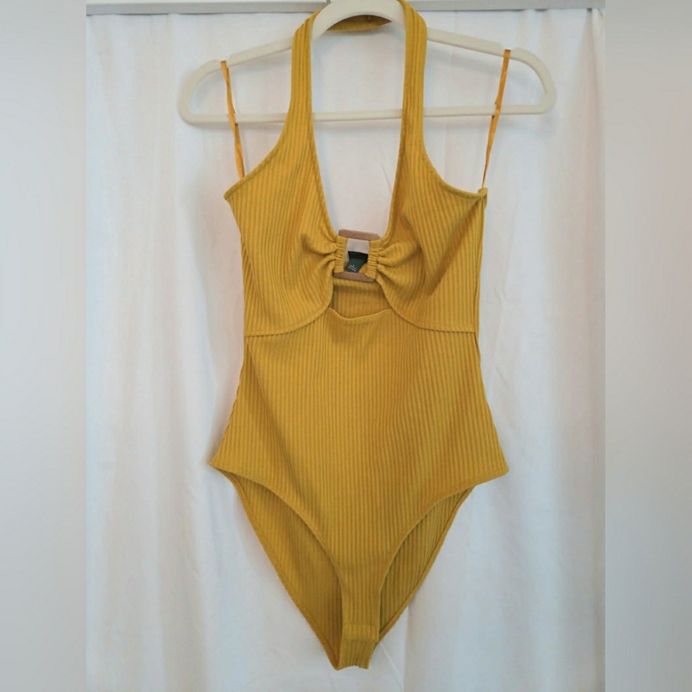 Wild Fable Mustard Bodysuit